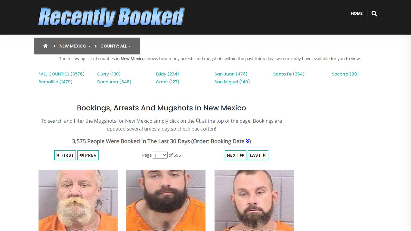 Recent bookings, Arrests, Mugshots in New Mexico - Recently Booked